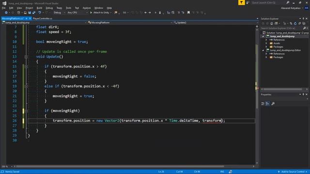 Движущаяся платформа и взаимодействие с ней / Moveing platform - Unity легко смотреть онлайн