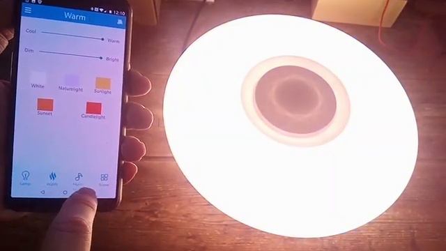 YUCHENG LED Ceiling Light 24W with Bluetooth Speaker and App смотреть онлайн