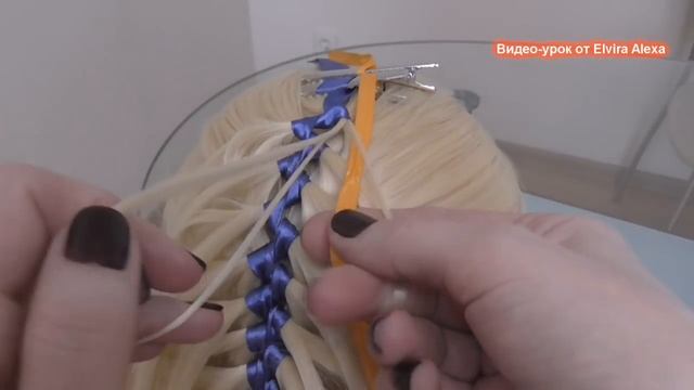 Коса с лентами. Коса Рыбий хвост с лентой. Amazing hair tutorial. Видео-урок. смотреть онлайн