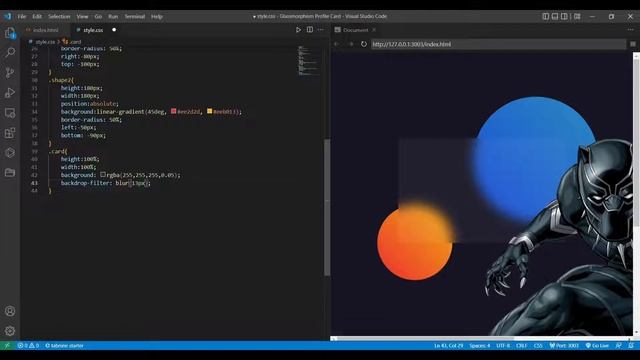 Glassmorphism Profile Card Design - CSS Only смотреть онлайн