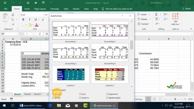 Basic Formulas for Microsoft Excel - Auto Format смотреть онлайн