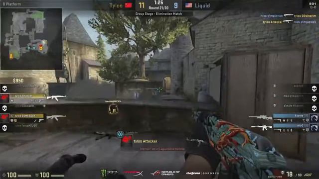 Tyloo vs Team Liquid - Cobblestone - Group A - DreamHack Masters Malmö 2016 смотреть онлайн