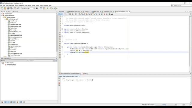 Java | Netbeans | Read from Input Streams using InputStreamReader | I/O in JAVA смотреть онлайн