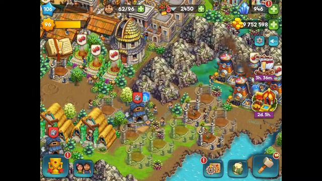 Tribez level 106 - Alien Shore - Nacre factories - Moon press смотреть онлайн