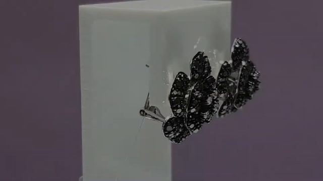 Серьги “Цветок” с черными бриллиантами в Jolie смотреть онлайн