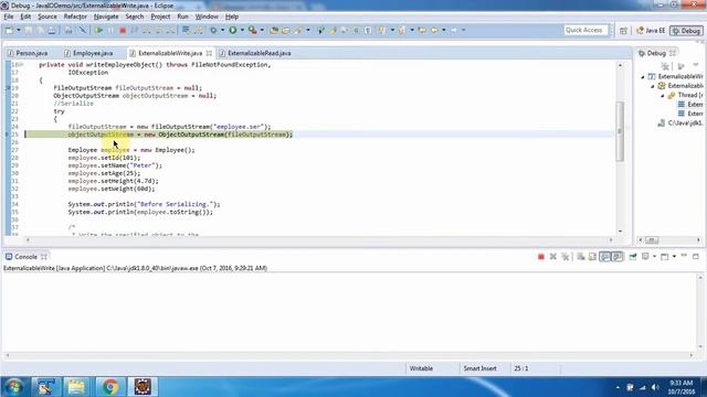 Java Super class implements Externalizable Interface | Java externalization | Java IO смотреть онлайн