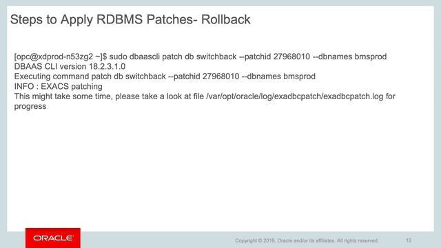 Exadata Cloud Service Patching смотреть онлайн