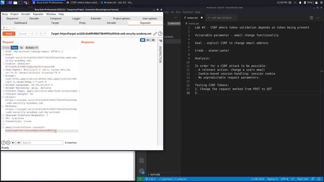 CSRF - Lab #3 CSRF where token validation depends on token being present | Short Version смотреть онлайн