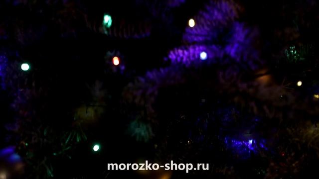 Гирлянда на батарейках 120 разноцветных LED, 12 м, черный ПВХ, контроллер, ПДУ, IP44 LD120-GM-BO-RC