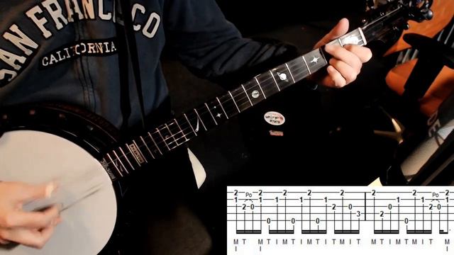 Bluegrass Banjo Licks - The Cool C lick for 5 string смотреть онлайн