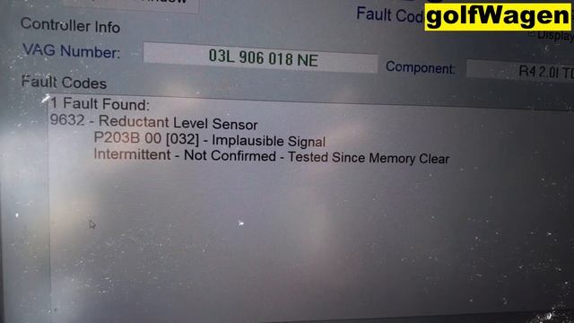VW dtc P203B adblue fault смотреть онлайн