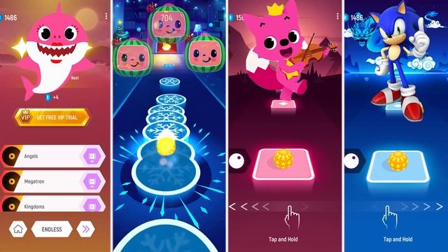 Baby Shark -Cocomelon -Pinkfong -Sonic -Tiles Hop EDM Rush смотреть онлайн