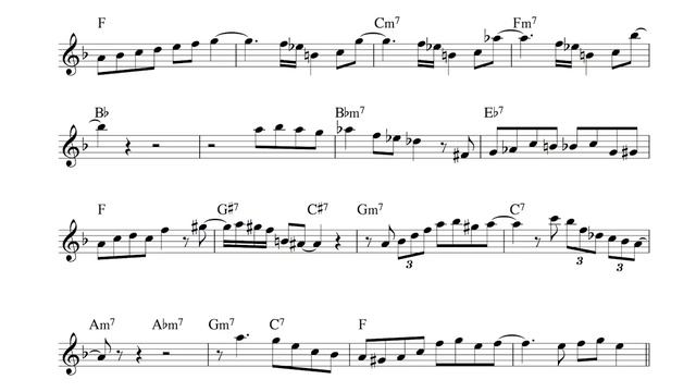 Four - Stan Getz tenor sax solo transcription смотреть онлайн