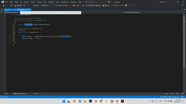 Prototype pattern in C# unity смотреть онлайн