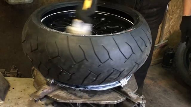 Широкое заднее колесо на мотоцикл Урал. Custom смотреть онлайн