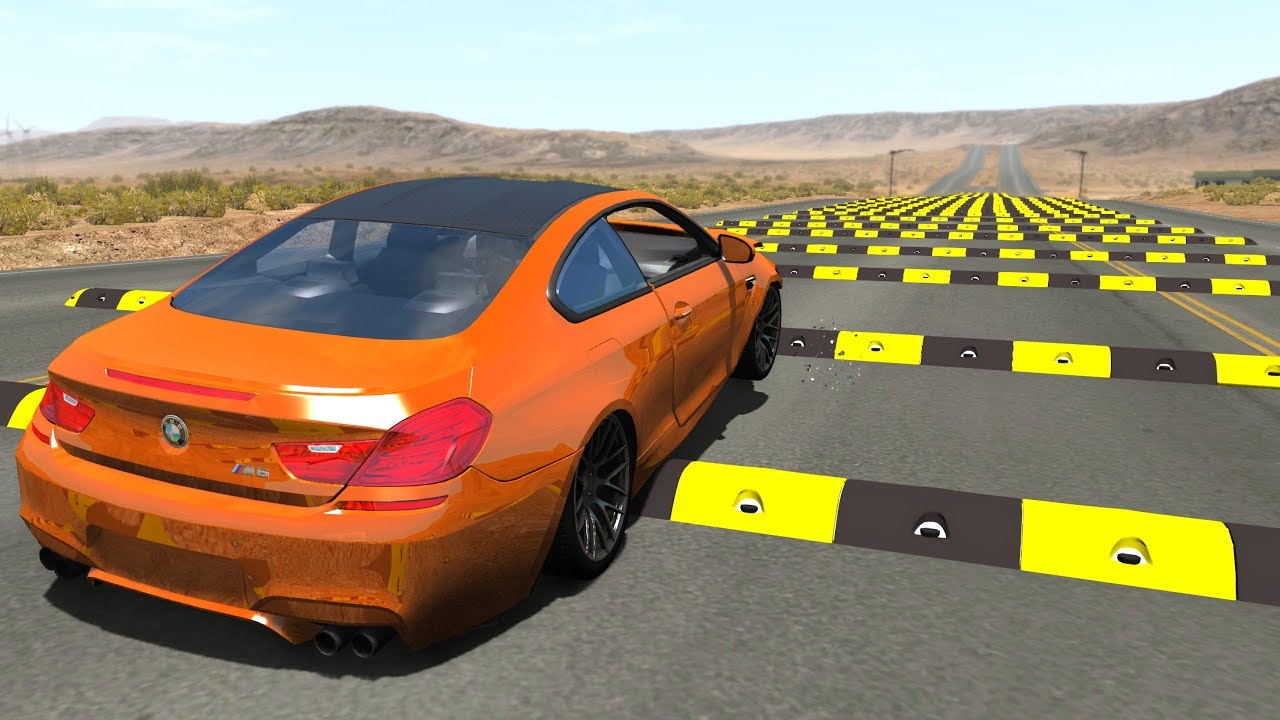 Лежащие полицейские на скорости в BeamNG Drive смотреть онлайн