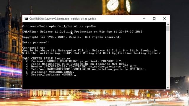 SQLPLUS Oracle смотреть онлайн