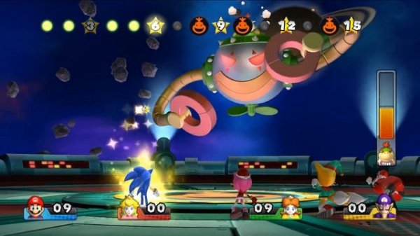 Mario Party 9 Minigames - Sonic Vs Amy Vs Miles Tails Prower Vs Eggman (Master CPU)