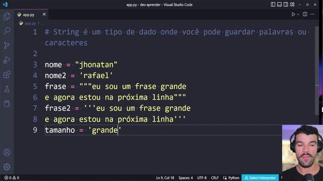 O QUE É UMA STRING PYTHON? [em 2 minutos] смотреть онлайн