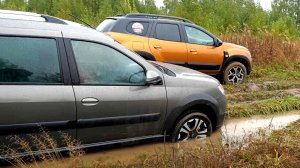 Грязища! Новый ДАСТЕР тащит ЛАРГУС полный багажник! Рыбацкий тест. Или Я бы там ПРОЕХАЛ на СОЛЯРИСЕ.