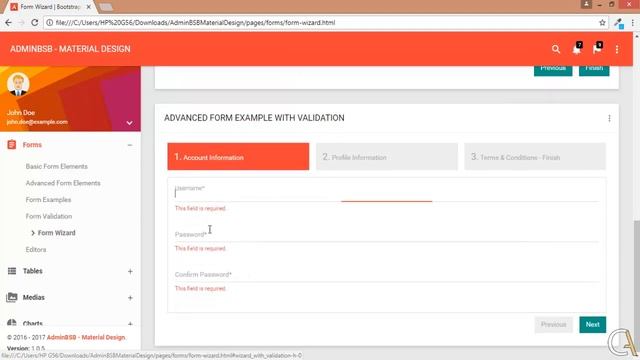 AdminBSB Dasboard Template (Bootstrap Material Design) смотреть онлайн