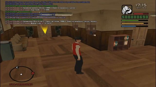 Первые клиенты таксиста на Trinity RP [SAMP 0.3.7] смотреть онлайн