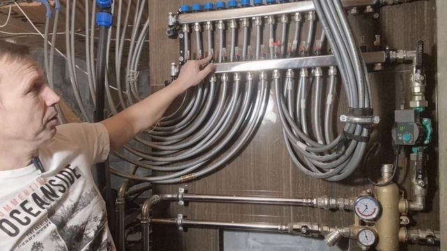 Теплые полы выше коллектора. Гидрострелка вместо смесительного узла. Автоматика отопления смотреть онлайн