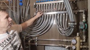 Теплые полы выше коллектора. Гидрострелка вместо смесительного узла.  Автоматика отопления