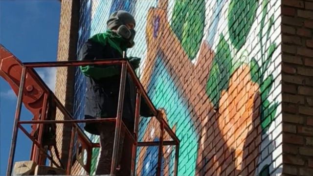 Мурал с дополненной реальностью/ Ar Mural In Kiev #Gide1 (Виталий Гидеван)