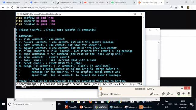 Git - How to change the particular Commit Message using rebase смотреть онлайн