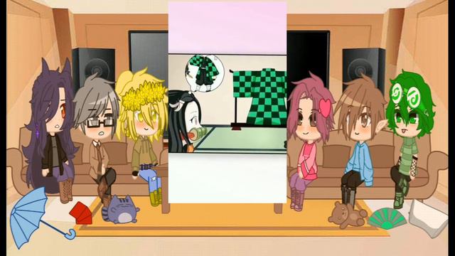 Реакция 13 карт на Зонтика как Незуко💙