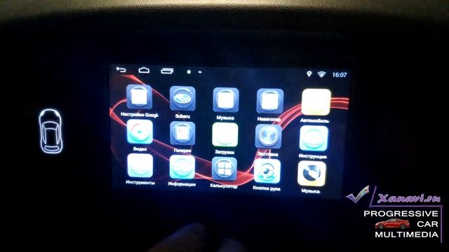 Subaru Tribeca (2005-2014) - установка цветного сенсорного дисплея, Android 9, USB, GPS, 4 камер. смотреть онлайн