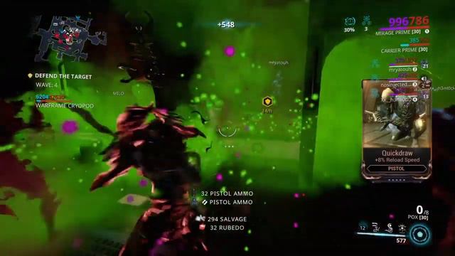 Warframe: Mirage Prime + chaos creating weapons = WOOOOO смотреть онлайн