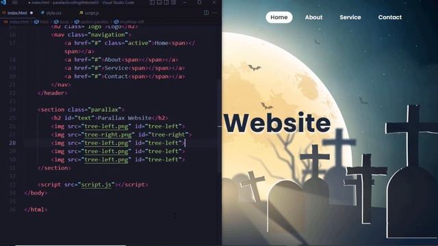 Parallax Scrolling Website HTML CSS & Javascript | How to Make Parallax Website смотреть онлайн