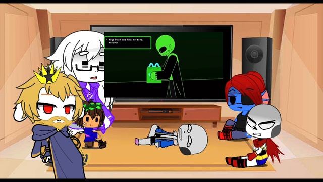 Undertale react to a totally serious battle смотреть онлайн