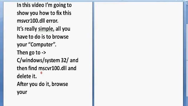 FIX YOUR PC - How to fix msvcr100.dll error смотреть онлайн