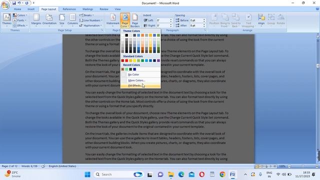 How To Insert Page Colour In MSWORD #changepagecolorinmicrosoftword #changepagecolorinword