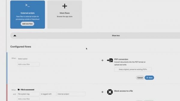 Nextcloud Flow overview