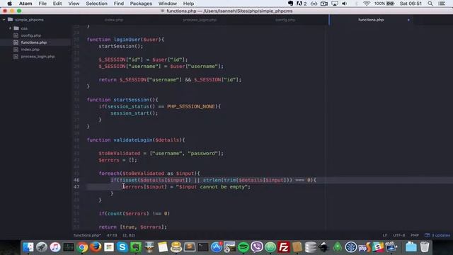 php mysql simple cms content management system tutorial - 4 Validate Login Form A смотреть онлайн