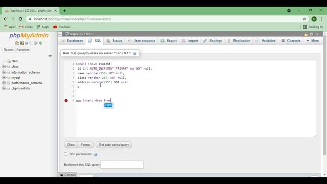 Create Database ,Table , & Insert data into table using mysql. смотреть онлайн