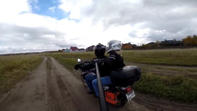 Вдвоем на Honda Transalp 600 октябрь 2014 (Transalp 600 In Moscow)