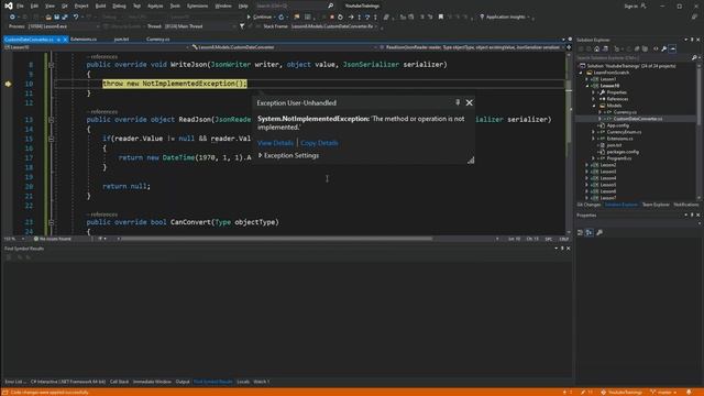 c# с нуля. Урок 10 - парсинг JSON - использование собcтвенных конвертеров данных JsonConvert смотреть онлайн
