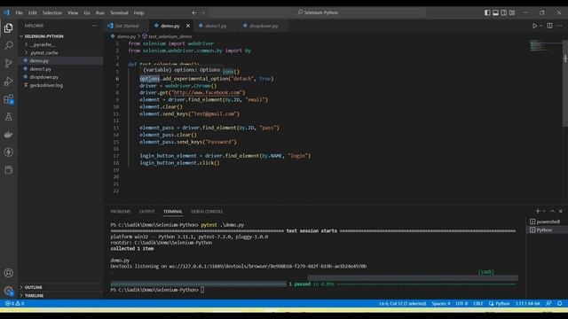 #Tutorials 4 || How to stop chrome browser close automatically || Python Selenium смотреть онлайн
