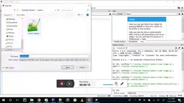 Gray level image from color image in opencv with python in Spyder IDE смотреть онлайн