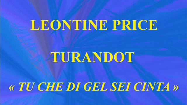 Leontine Price Turandot Air de Liu Tu che di gel sei cinta Concert du 2 juillet 1976 Chicago смотреть онлайн