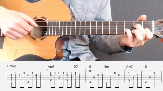 Somewhere Over The Rainbow - Fingerstyle guitar with tabs смотреть онлайн