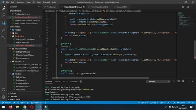 Mini gerenciador de estoque com .NET CORE MVC, Entity Framework Core e PostgreSQL #3 смотреть онлайн