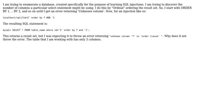 Databases: Am I using the ORDER BY clause incorrectly смотреть онлайн
