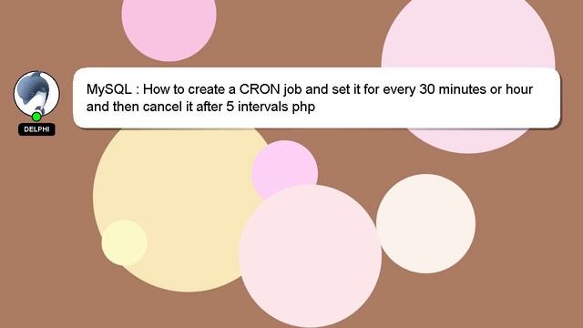 MySQL : How to create a CRON job and set it for every 30 minutes or hour and then cancel it after 5 смотреть онлайн