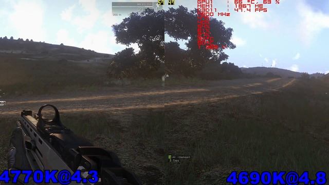 4690K@4.8 vs 4770K@4.3 in Arma 3 смотреть онлайн
